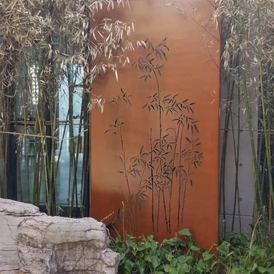 Laser Cut Corten Steel Màn hình riêng tư Trang trí ngoại thất Có thể tùy chỉnh