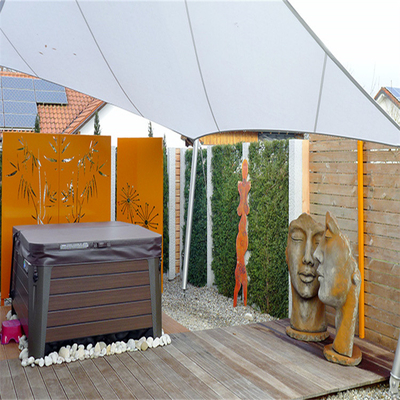 Laser Cut Corten Steel Màn hình riêng tư Trang trí ngoại thất Có thể tùy chỉnh