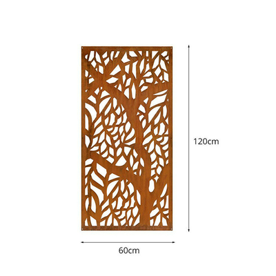 Tùy chỉnh Sản phẩm Vườn kim loại Màn hình trang trí bằng thép Corten Độ bền cao