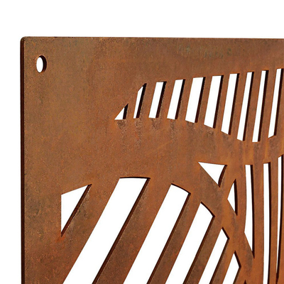 Màn hình bảo mật bằng kim loại trang trí ngoài trời bằng thép Corten được đánh bóng trước