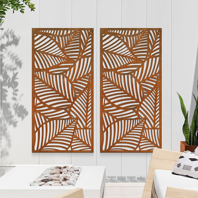 Màn hình bảo mật bằng kim loại trang trí ngoài trời bằng thép Corten được đánh bóng trước