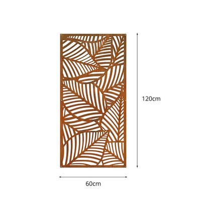 Màn hình bảo mật bằng kim loại trang trí ngoài trời bằng thép Corten được đánh bóng trước