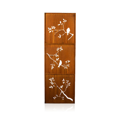 Tấm chia màn hình trang trí bằng thép Corten ngoài trời Pre Rusted