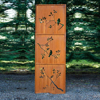 Tấm chia màn hình trang trí bằng thép Corten ngoài trời Pre Rusted