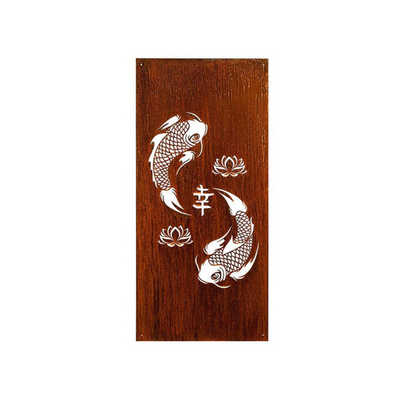 Tấm chia màn hình trang trí bằng thép Corten ngoài trời Pre Rusted