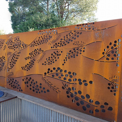 Tấm màn hình thép Corten Rusty Trang trí kim loại Vườn Sản phẩm OEM ODM