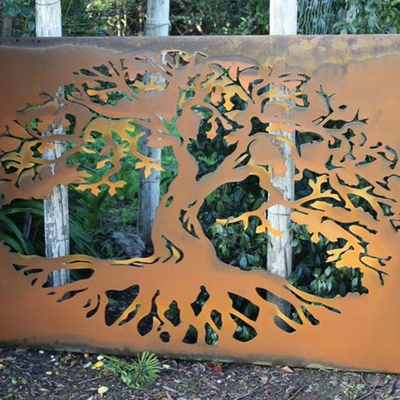 OEM Metal Garden Sản phẩm Corten Steel Màn hình riêng tư Trang trí sân sau