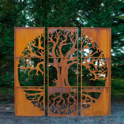 OEM Metal Garden Sản phẩm Corten Steel Màn hình riêng tư Trang trí sân sau