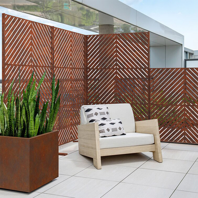Tường ngăn màn hình vườn thép Corten có thể tùy chỉnh được tin cậy