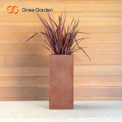 Hộp trồng cây bằng kim loại ngoài trời hình chữ nhật 80cm Hộp đựng bằng thép phong hóa chống ăn mòn