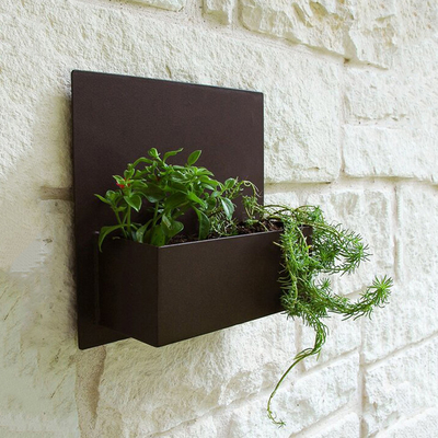 Hộp trồng cây hình chữ nhật bằng thép hình chữ nhật 12 ″ X 20 ″ ngoài trời thẳng đứng