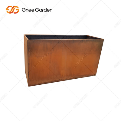 Chiều dài 300mm-1000mm Cây trồng kim loại ngoài trời Cây trồng hình chữ nhật bằng thép Corten