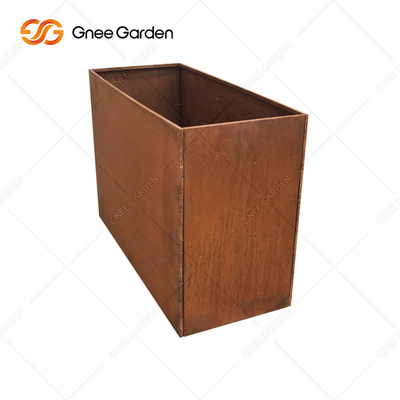 Chiều dài 300mm-1000mm Cây trồng kim loại ngoài trời Cây trồng hình chữ nhật bằng thép Corten