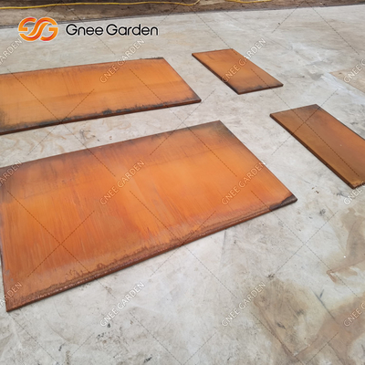 Thép Corten mộc mạc Hộp trồng cây kim loại lớn hình chữ nhật có thể tháo rời ngoài trời