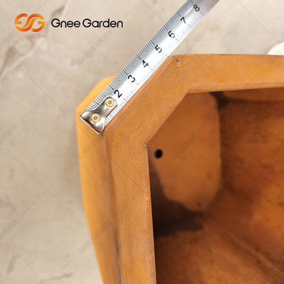 Cảnh quan sân vườn ngoài trời Hộp trồng cây bằng thép Corten chống chịu thời tiết mộc mạc