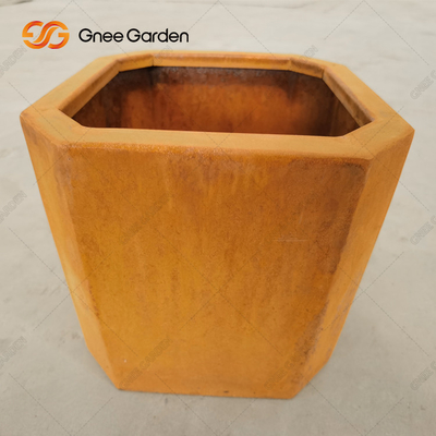 Cảnh quan sân vườn ngoài trời Hộp trồng cây bằng thép Corten chống chịu thời tiết mộc mạc