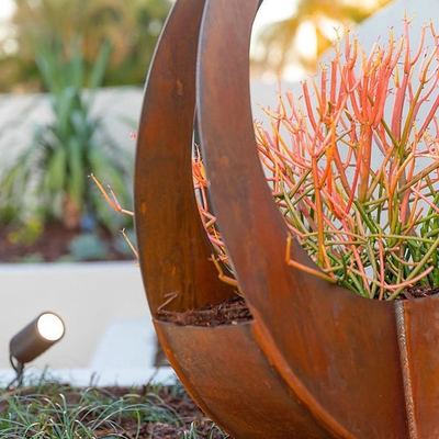 Vườn Gnee Nhà máy thép Corten lớn Trang trí ngoài trời