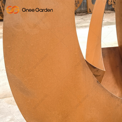 Cây trồng kim loại ngoài trời hiện đại Rusty Red Cây trồng bằng thép Corten có thể tùy chỉnh
