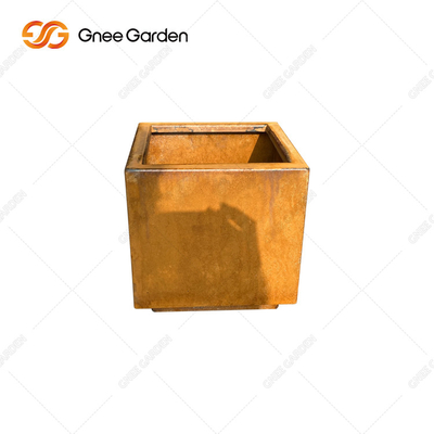 Corten Steel Metal Garden Planters Hộp màu gỉ ngoài trời