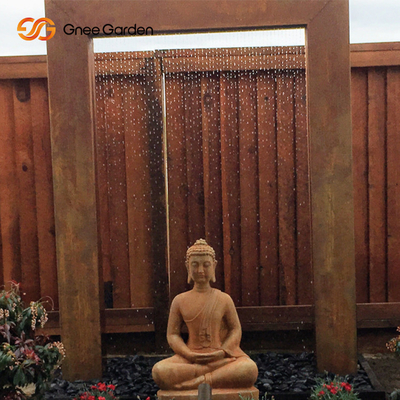 Tường nước bằng thép Corten mộc mạc dày 3mm trang trí bền