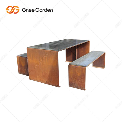 OEM ODM Chào mừng bạn Rusty Red Đồ nội thất kim loại ngoài trời Ghế kim loại Công viên