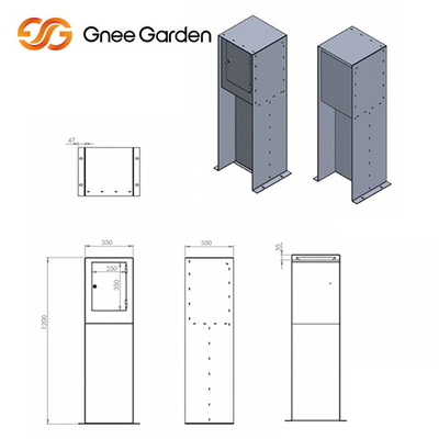 SGS Phê duyệt Đồ nội thất bằng kim loại ngoài trời Hộp thư bằng thép Corten Đặt chân đến