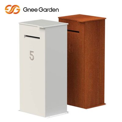 Corten thép rỉ sét Đồ nội thất kim loại ngoài trời bằng thép Hộp thả hộp đa chức năng