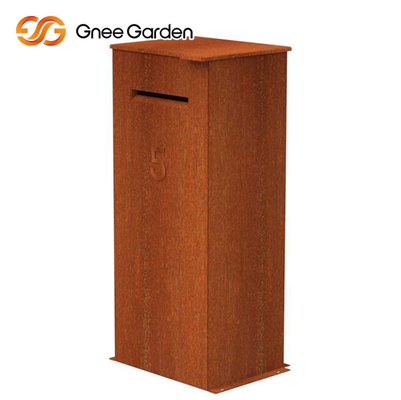 Corten thép rỉ sét Đồ nội thất kim loại ngoài trời bằng thép Hộp thả hộp đa chức năng