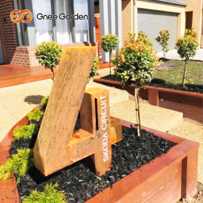 Hộp thư đứng miễn phí bằng thép Corten 400mm Ngoài trời cho Bưu điện