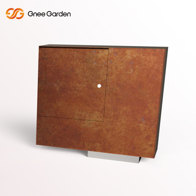 Hộp thư thép Corten ngoài trời chống rỉ Thiết kế cổ 1000 * 800mm