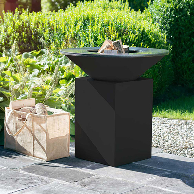 BBQ Fire Bowl Corten Steel With Grill Ring Cắm trại ngoài trời