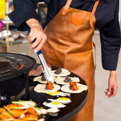 Kích thước tùy chỉnh Square Corten Steel BBQ Grill Trang trí cắm trại ngoài trời