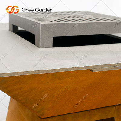 Hố lửa nướng bằng thép Corten dày 3mm có thể di chuyển được Kích thước tùy chỉnh
