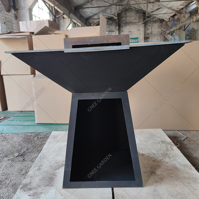 Hố lửa Bbq thép Corten phong hóa dày 3 mm với vòng tròn Plancha