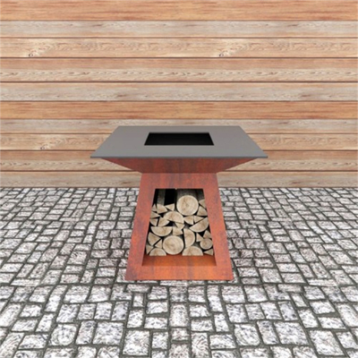 Hố lửa nướng bằng thép Corten dày 3mm có thể di chuyển được Kích thước tùy chỉnh