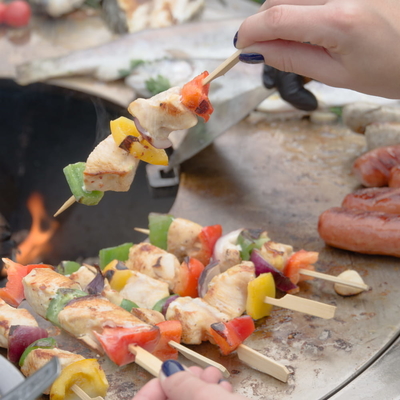 Hố lửa ngoài trời bằng thép Corten Steel BBQ Grill Đốt cho buổi dã ngoại cắm trại