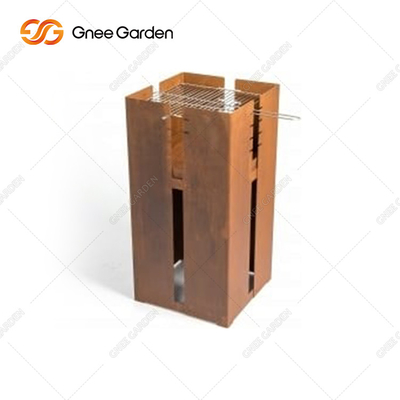 Đốt gỗ bằng kim loại Lò nướng thịt ngoài trời để nấu ăn ngoài trời trong vườn