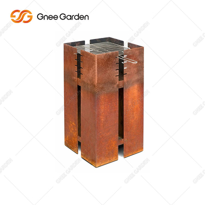 Đốt gỗ bằng kim loại Lò nướng thịt ngoài trời để nấu ăn ngoài trời trong vườn