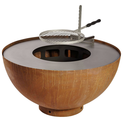 Corten Steel Garden Antique Fire Pit Rust BBQ Pit 31.5 &quot;