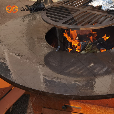 Than Corten Thép Lò nướng ngoài trời Trang trí sân sau