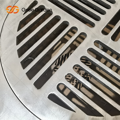 Hố lửa bằng thép Corten BBQ ngoài trời với kho chứa củi ở sân sau Màu gỉ