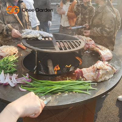 Khu vườn Rust Corten Thép Lò nướng ngoài trời Bếp lửa Lò nướng BBQ Dịch vụ đóng gói