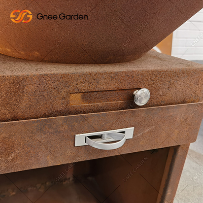 Nấu ăn ngoài trời Nướng BBQ hạng nặng Bếp lửa cổ Corten Đồ nướng bằng kim loại