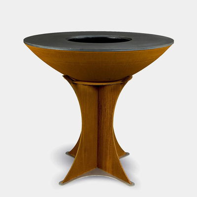 Lò nướng bằng kim loại Lò nướng ngoài trời Vườn Corten Thép Chiều cao 900mm