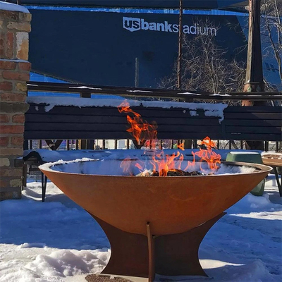 Nấu ăn ngoài trời Bát lửa tùy chỉnh Bbq Nướng Corten Vườn thép Lò lửa Hố mộc mạc