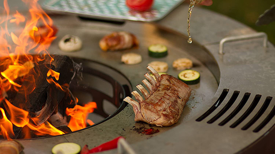Nấu ăn ngoài trời Bát lửa tùy chỉnh Bbq Nướng Corten Vườn thép Lò lửa Hố mộc mạc
