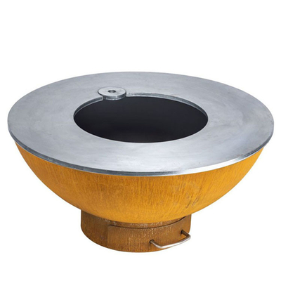 Lò nướng bằng thép hạng nặng bằng thép gỉ tròn 70 * 70 * 35 Cm