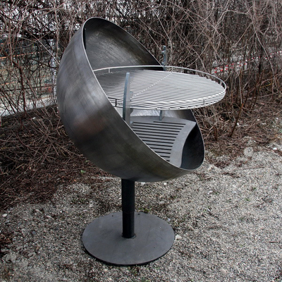 Gnee Garden Windproof Fire Pit Grill có thể điều chỉnh Chiều cao 110cm để nướng thịt