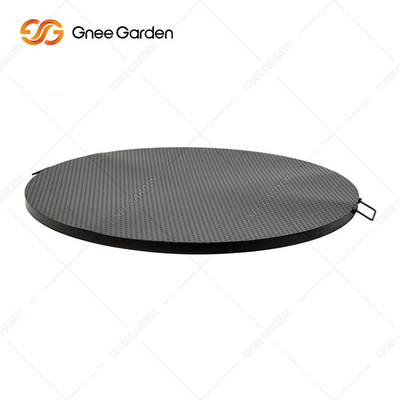 Bbq Lò nướng ngoài trời Plancha Grill Corten Steel Fire Pit Màu đen