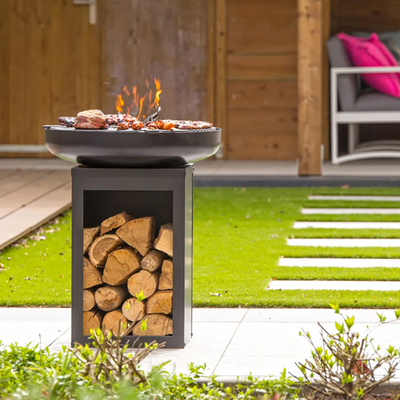 Corten Steel Charcoal Home Barbeque Grill Lò sưởi ở sân sau